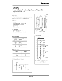 DN8695 datasheet: 9-circuit Darlington Driver Array (High Breakdown Voltage : 50V, Large Drive Current : 1.5A) DN8695