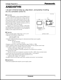 AN8049FHN datasheet: 1.8-volt 3-channel step-up, step-down, and polarity inverting DC-DC converter control IC AN8049FHN
