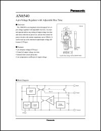AN6540 datasheet: 4-pin Voltage Regulator with Adjustable Rise Time AN6540