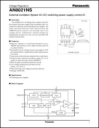 AN8021NS datasheet: ICs for AC-DC switching power supply AN8021NS