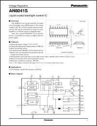 AN8041S datasheet: Liquid crystal backlight control IC AN8041S