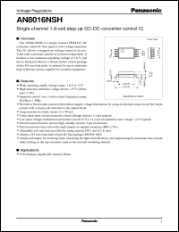 AN8016NSH datasheet: Single-channel 1.8-volt step-up DC-DC converter control IC AN8016NSH