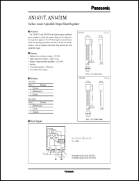 AN1431M datasheet: Surface-mount Adjustable Output Shunt Regulator AN1431M