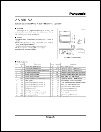 AN3861SA datasheet: Sensor-less Motor Drive IC for VTR Movie Cylinder AN3861SA