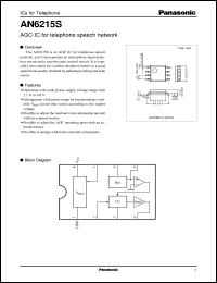AN6215S datasheet: AGC IC for telephone speech network AN6215S