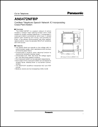 AN6472NFBP datasheet: Cordless Telephone Speech Network IC Incorporating Cross-Point Switch AN6472NFBP