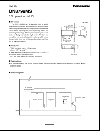 DN8798MS datasheet: Hall IC (Alternating magnetic field operation) DN8798MS