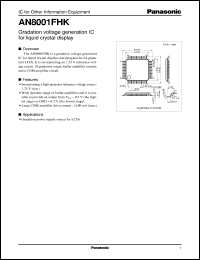 AN8001FHK datasheet: Gradation voltage generation IC for liquid crystal display AN8001FHK