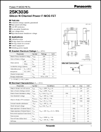 2SK3036 datasheet: Silicon N-Channel Power F-MOS FET 2SK3036