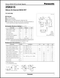 2SK0615 datasheet: Silicon N-Channel MOS FET 2SK0615