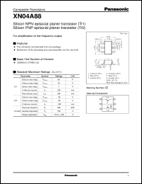 XN04A88 datasheet: NPN epitaxial planer transistor (Tr1) PNP epitaxial planer transistor (Tr2) XN04A88