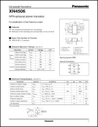XN04506 datasheet: Silicon NPN epitaxial planer transistor XN04506