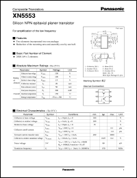 XN05553 datasheet: Silicon NPN epitaxial planer transistor XN05553