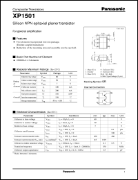 XP01501 datasheet: Silicon NPN epitaxial planer transistor XP01501