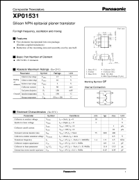 XP01531 datasheet: Silicon NPN epitaxial planer transistor XP01531