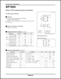 XP01554 datasheet: Silicon NPN epitaxial planer transistor XP01554