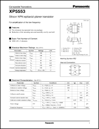 XP05553 datasheet: Silicon NPN epitaxial planer transistor XP05553