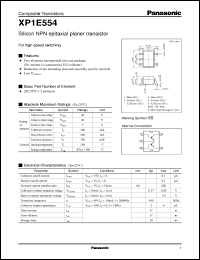 XP0E554 datasheet: Silicon NPN epitaxial planer transistor XP0E554