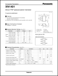 XN01401 datasheet: Silicon PNP epitaxial planer transistor XN01401
