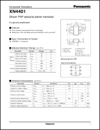 XN04401 datasheet: Silicon PNP epitaxial planer transistor XN04401