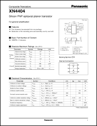 XN04404 datasheet: Silicon PNP epitaxial planer transistor XN04404