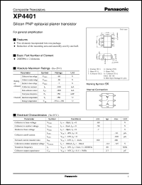 XP04401 datasheet: Silicon PNP epitaxial planer transistor XP04401