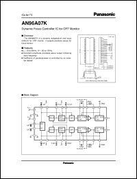 AN96A07K datasheet: Dynamic Focus Controller IC for CRT Monitor AN96A07K