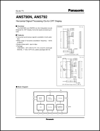 AN5790N datasheet: Horizontal Signal Processing ICs for CRT Display AN5790N