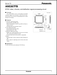 AN5367FB datasheet: NTSC video, chroma, and deflection signal processing circuit AN5367FB