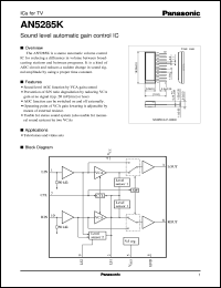 AN5285K datasheet: Sound Level Automatic Gain Control Circuit AN5285K