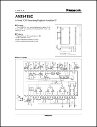 AN3341SC datasheet: 6-Head VCR Recording/Playback Amplifier IC AN3341SC