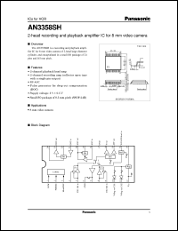 AN3358SH datasheet: Electronic volume IC for HiFi VCR AN3358SH