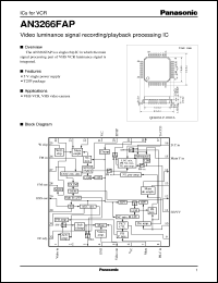 AN3266FAP datasheet: Video luminance signal recording/playback processing IC AN3266FAP