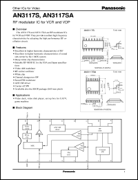 AN3117S datasheet: RF modulator IC for VCR and VDP AN3117S
