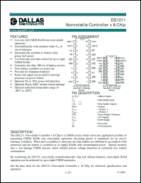 DS1211 datasheet: Nonvolatile Controller X 8 Chip DS1211