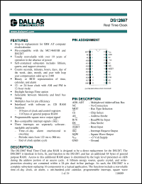 DS12887 datasheet: Real Time Clock DS12887