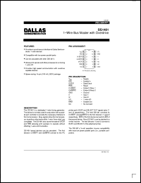 DS1481S datasheet: 1-Wire Bus Master with Overdrive DS1481S