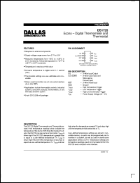 DS1720S datasheet: Econo-Digital Thermometer and Thermostat DS1720S