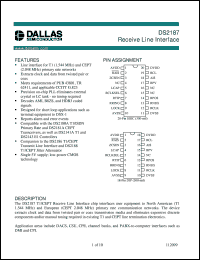 DS2187 datasheet: Receive Line Interface DS2187