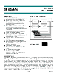 DS21Q41BT datasheet: Quad T1 Framer DS21Q41BT