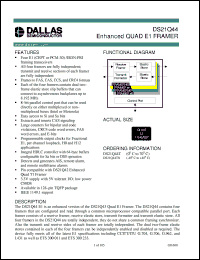 DS21Q44TN datasheet: Enhanced Quad E1 Framer DS21Q44TN