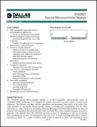 DS2252T-32-16 datasheet: Secure Microcontroller Module DS2252T-32-16