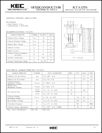 KTA1276 datasheet: PNP transistor for general purpose applications KTA1276