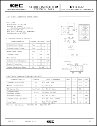 KTA1517 datasheet: PNP transistor for low noise amplifier applications KTA1517